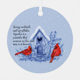 Kardinaler och Snöflingor Julgransdekoration