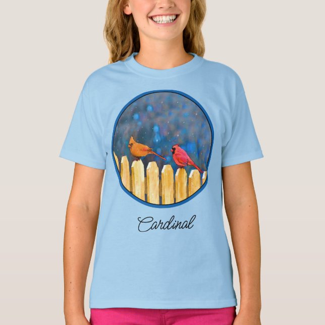 Kardinaler på fenomenets målning - Original Art T- T Shirt (Framsida)