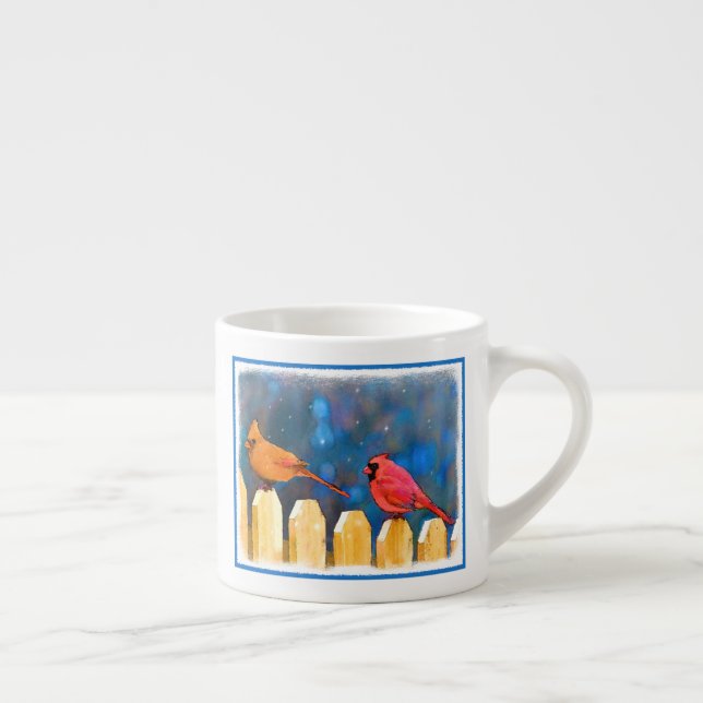 Kardinaler på fenomenets målning - Originalbild Espressomugg (Höger)