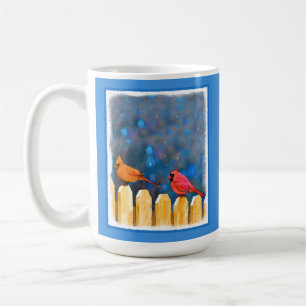 Kardinaler på fenomenets målning - Originalbild Kaffemugg