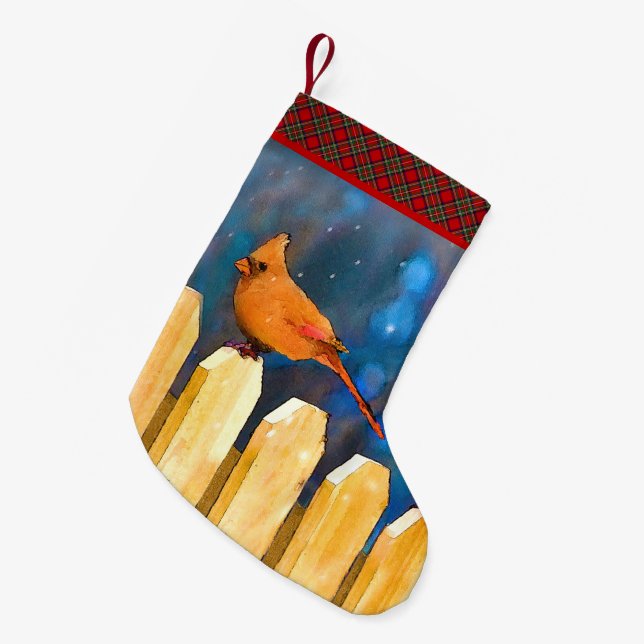 Kardinaler på fenomenets målning - Originalbild Liten Julstrumpa (Framsidan (Hängande))