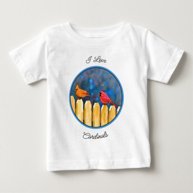 Kardinaler på fenomenets målning - Originalbild T Shirt (Framsida)