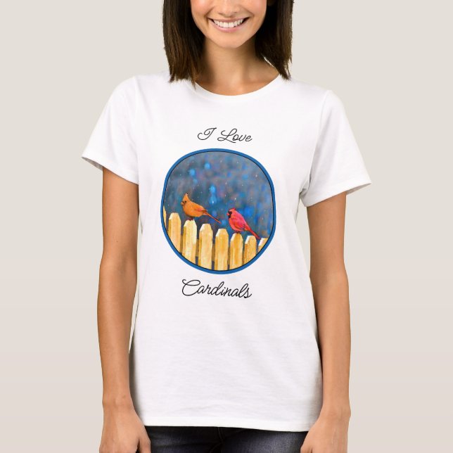 Kardinaler på fenomenets målning - Originalbild T Shirt (Framsida)