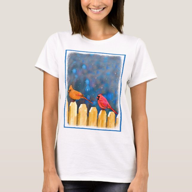 Kardinaler på fenomenets målning - Originalbild T Shirt (Framsida)