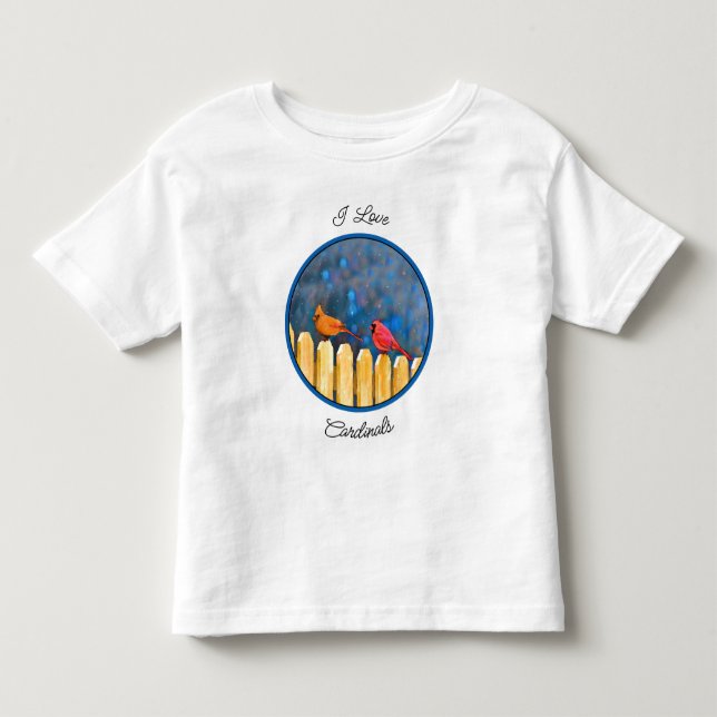 Kardinaler på fenomenets målning - Originalbild T Shirt (Framsida)