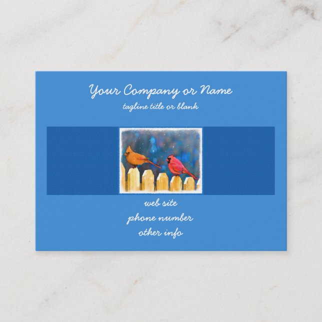 Kardinaler på fenomenets målning - Originalbild Visitkort (Framsida)