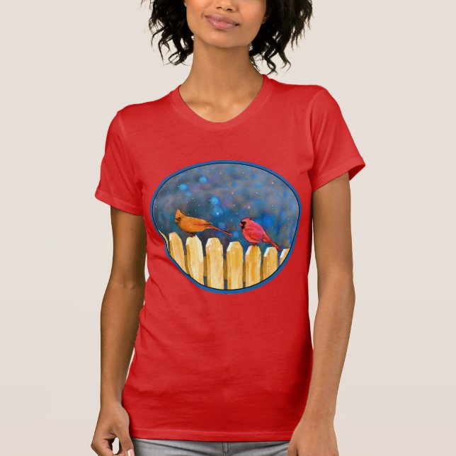 Kardinaler på fenomenets målning - Originaltecknin T Shirt (Framsida)