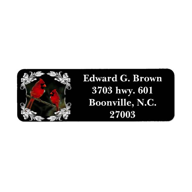KARDINALER RETURADRESS ETIKETT (Framsidan)
