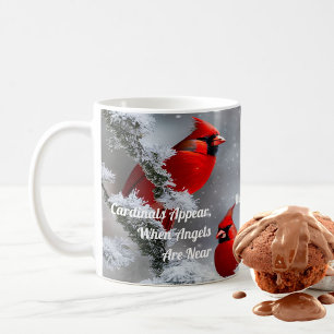 Kardinaler syns änglar nära minnet kaffemugg