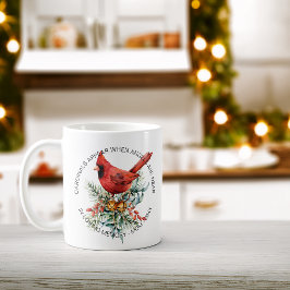 Kardinaler visar sympati för julgrönska kaffemugg