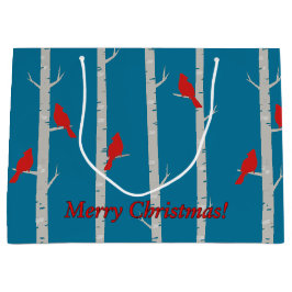 Kardinalerna på Birch Träd julgåva Bag