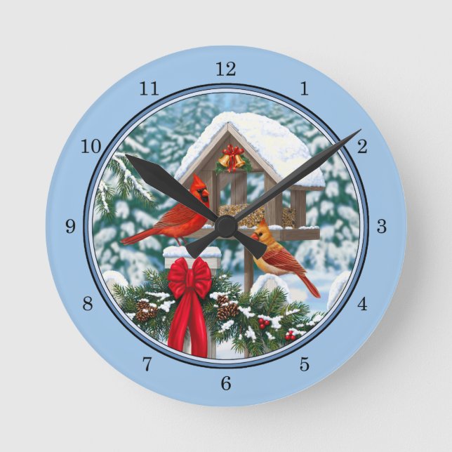 Kardinalernas julfest blå rund klocka (Framsida)