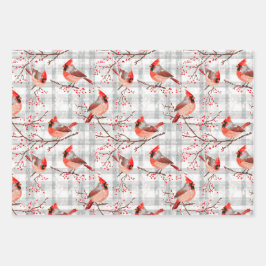 Kardinalfåglar Vinterjul Tartan Play 2