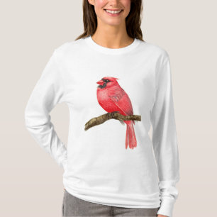 Kardinalfåglars vattenfärg t shirt