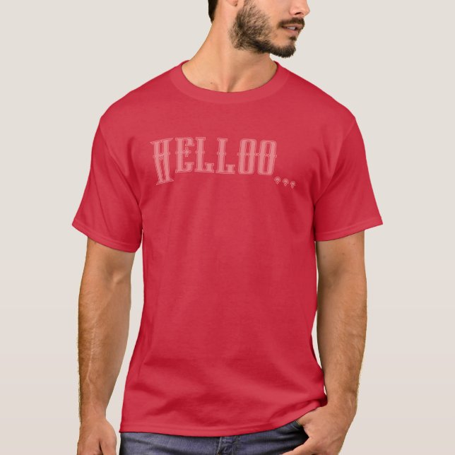 Kardinalfärgad anpassad text herr t-shirt (Framsida)