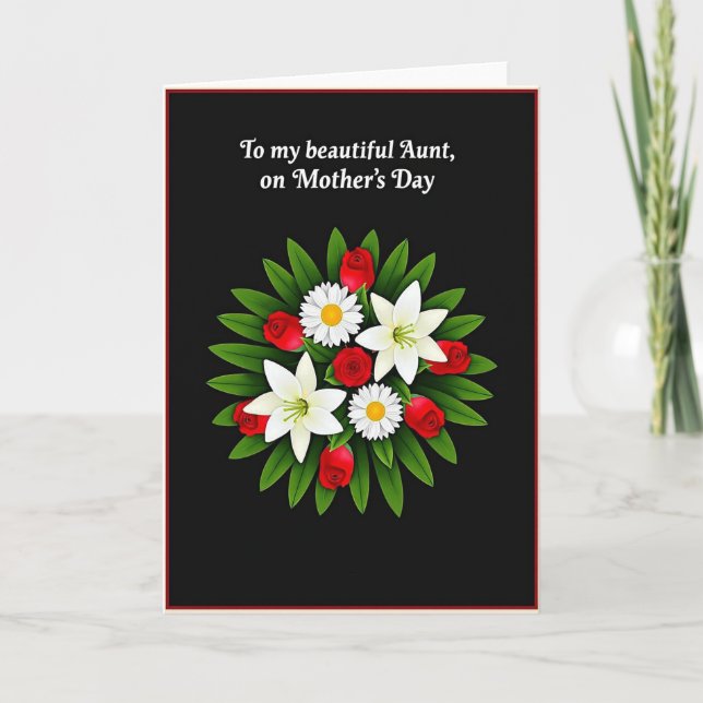 Kardinalfärgade blomknoppar kort (Framsida)