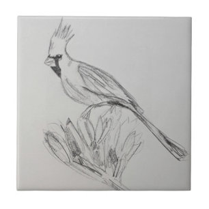 Kardinalkeramiskt plattor, liten (10,8 cm x 10,8 c kakelplatta
