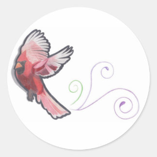 Kardinalklistermärken Runt Klistermärke