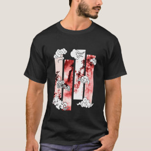 Kardinalröd Burgundervin Japanskt Klipplandskap Ka T Shirt