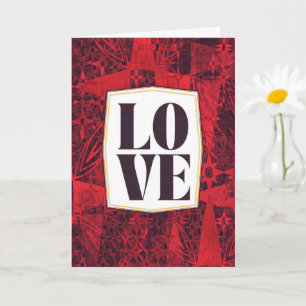 Kardinalröd KÄRLEK Choklad Romantik Lyckönskningsk Kort