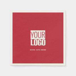 kardinalröd med din logotyp  pappersservett