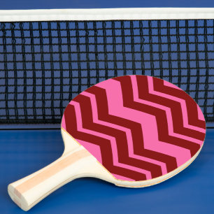 Kardinalröd Rosa Fickig Sicksack-design Pingisracket