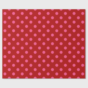 Kardinalröd Rosa Prickig Design Presentpapper