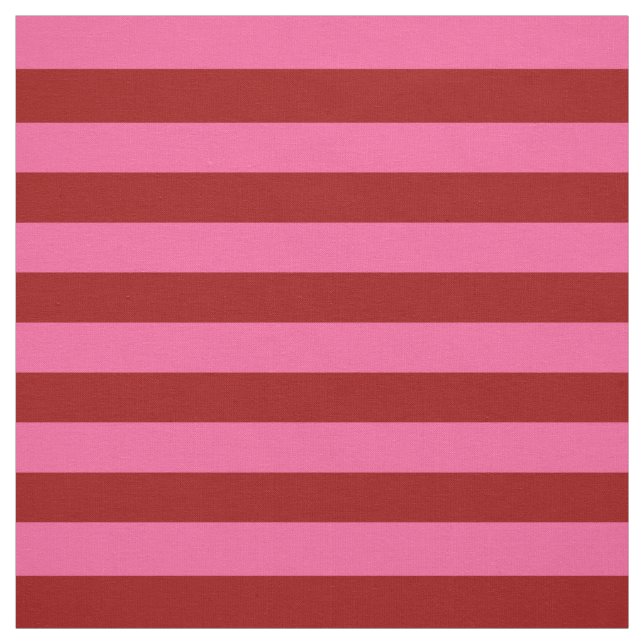 Kardinalröd Rosa Randig Design  Tyg (Provkarta)