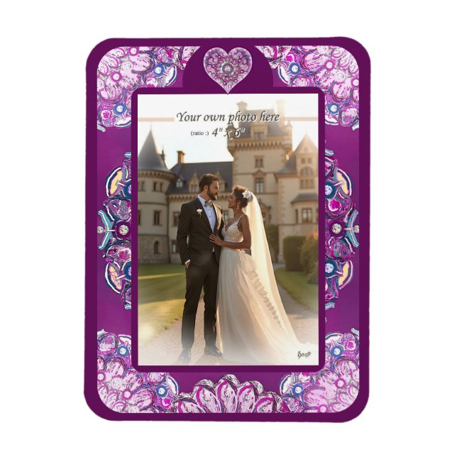 kardinalröd rosace magnet (Vertikal)