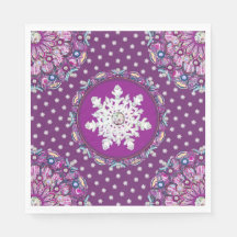 Kardinalröd rosace och snöflake