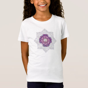 Kardinalröd rosace och snöflake t shirt