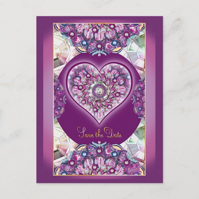 Kardinalröd rosace vykort (Framsida)