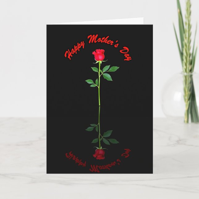 Kardinalros Morsdags Art Card Kort (Framsida)