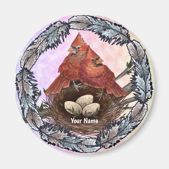 Kardinals Nest Magnet (Framsidan)