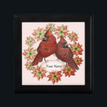 Kardinals Poinsettias Minnesask<br><div class="desc">Kardinals Poinsettias presentbox av ArtMuvz Illustration. Matchande kardinal t-shirt,  fågelkläder,  kardinalkläder,  kardinalgåvor,  rödfågel,  fågelgåvor och kardinalkläder. Visa din kärlek med fåglar med den här unika kardinalkonsten. Oavsett om du är fågel älskare eller bara njut av söta fågeldesign,  Perfekt för ägare av sällskapsfåglar och fågelskådare.</div>