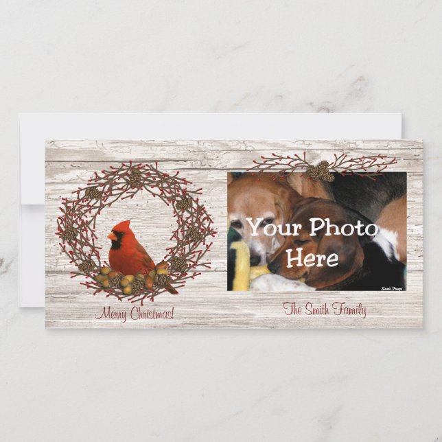 Kardinalt andningsportet julkort (Framsida)