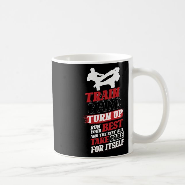 Kardio kickboxning design för kickboxare  kaffemugg (Höger)
