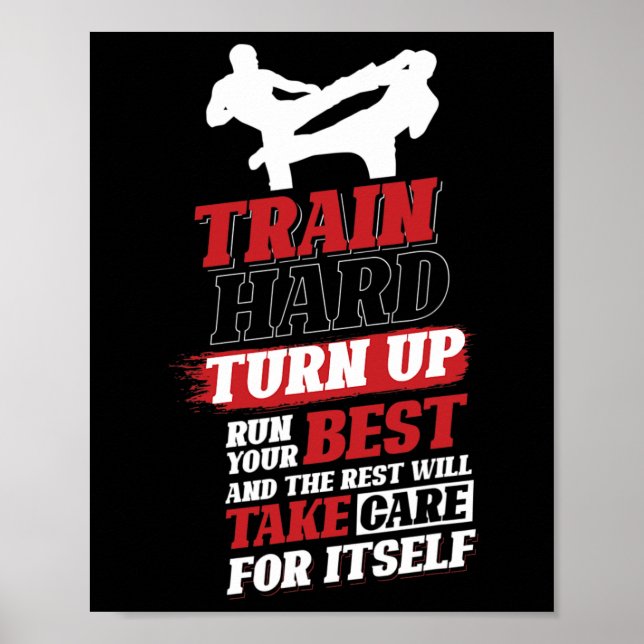 Kardio Kickboxning Design För Kickboxare Poster (Framsidan)