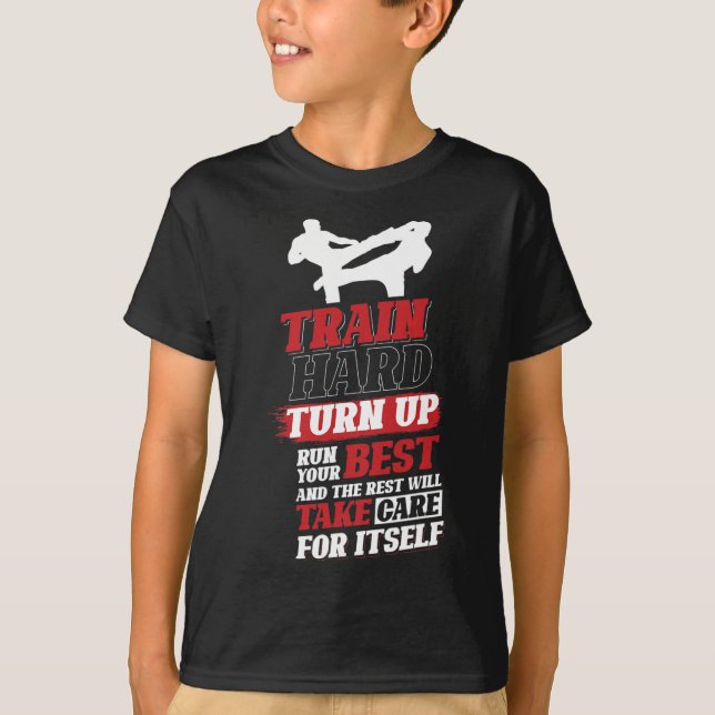 Kardio Kickboxning Design För Kickboxare  T Shirt (Framsida)