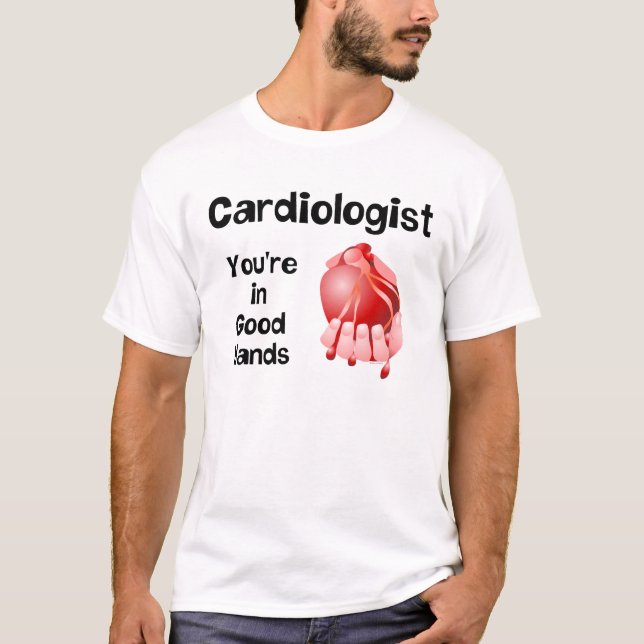 Kardiolog Bra Händer T Shirt (Framsida)
