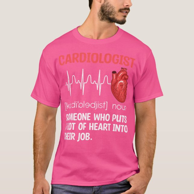 Kardiolog Definition Cardiology Heart Doktor Gr T Shirt (Framsida)