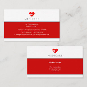 Kardiolog Hjärtspecialist Heart Doktor Visitkort