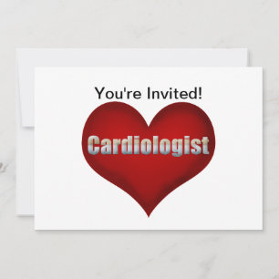 Kardiolog Red Heart Inbjudningar