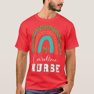 Kardiolog Studenten kort för sjuksköterska Leopard T Shirt