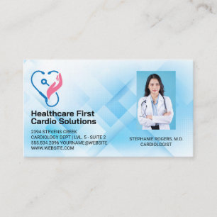 Kardiologi Logotyp Medicin Läkare Visitkort