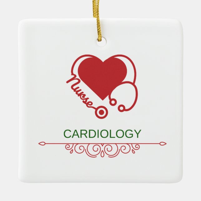 Kardiologi Nurse Ceramic Ornament (Framsida)