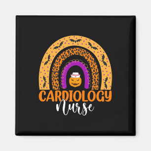 Kardiologi Nurse Leopard Rainbow Halloween Pumpkin Magnet