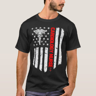 Kardiologisjuksköterska Amerikansk Flagga RN Sjuks T Shirt