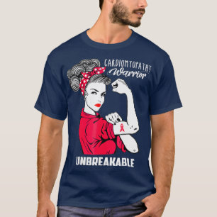 Kardiomyopati Warrior Obrytbar medvetenhet T Shirt