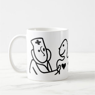 Kardiovaskulär hjärthälsotema kaffemugg